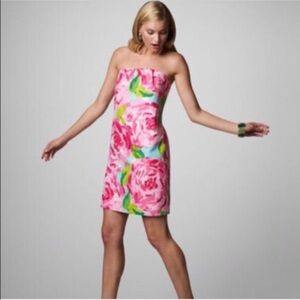 Lilly Pulitzer First Impression Hotty Pink Keetan Dress size 2 silk/cotton rare